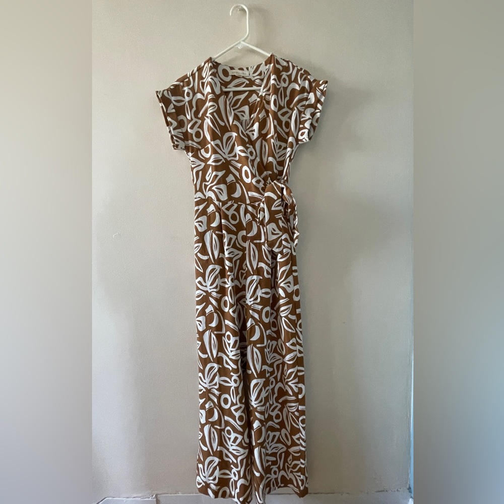 Brown & White Jumpsuit